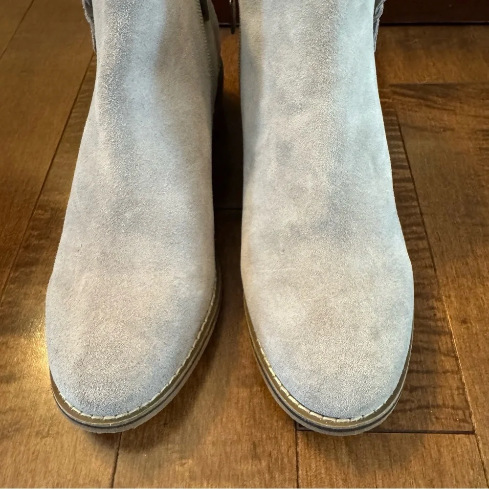 Blondo Gray Liam Waterproof Suede Leather Ankle Boots - Picture 12 of 16